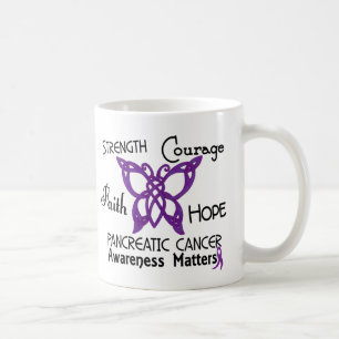 Pancreatic Cancer Celtic Butterfly 3 Coffee Mug
