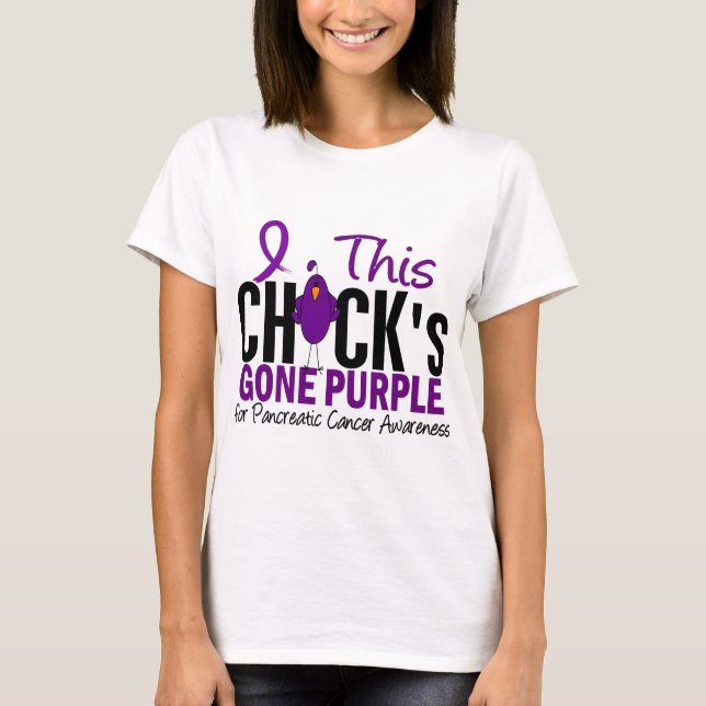 Pancreatic Cancer Chick Gone Purple T-Shirt (Front)