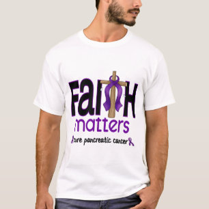 Pancreatic Cancer Faith Matters Cross 1 T-Shirt