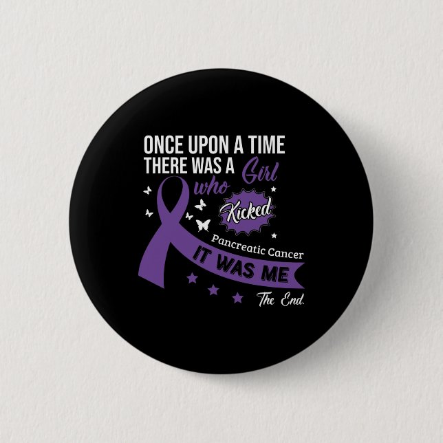 Pancreatic Cancer Fight Cancer Ribbon 12 6 Cm Round Badge (Front)