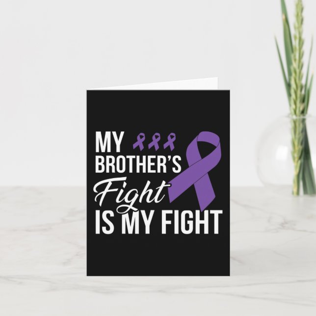 Pancreatic Cancer Fight Cancer Ribbon 15 Card (Front)