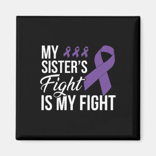 Pancreatic Cancer Fight Cancer Ribbon 2 Magnet
