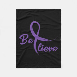 Pancreatic Cancer Fight Cancer Ribbon 3 Fleece Blanket