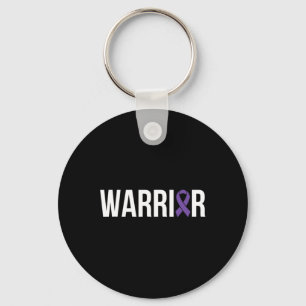 Pancreatic Cancer Fight Cancer Ribbon 4  Key Ring
