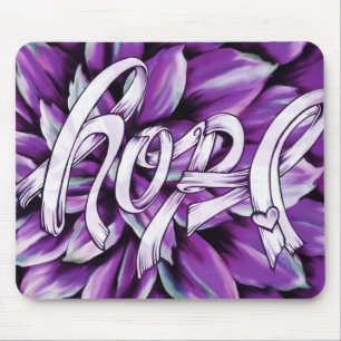 Pancreatic cancer floral hope products mouse mat