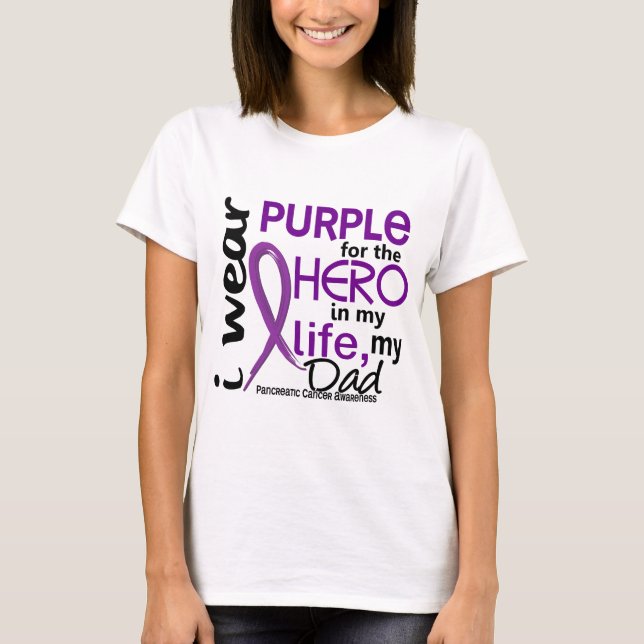 Pancreatic Cancer For My Hero My Dad 2 T-Shirt (Front)