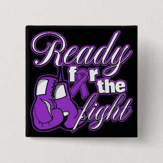 Pancreatic Cancer Gloves Ready For The Fight 15 Cm Square Badge