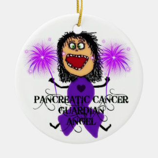 Pancreatic Cancer Guardian Angel Ceramic Tree Decoration