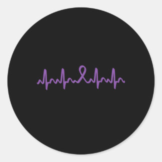 Pancreatic Cancer Hebeat Pancreatic Cancer Ribbon  Classic Round Sticker