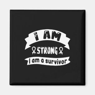 Pancreatic Cancer I Am Strong I Am A Survivor  Magnet