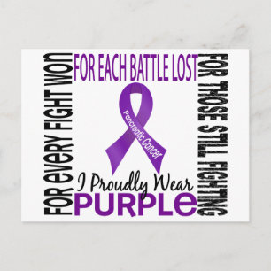 Pancreatic Cancer I Proudly Wear Purple 2 Postcard