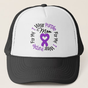 Pancreatic Cancer I Wear Purple For My Mum Trucker Hat