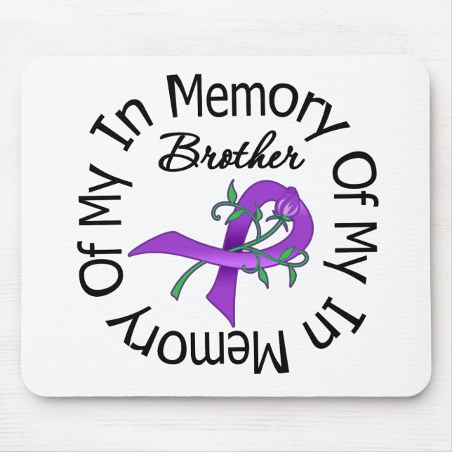 Pancreatic Cancer In Memory of My Brother Mouse Mat (Front)