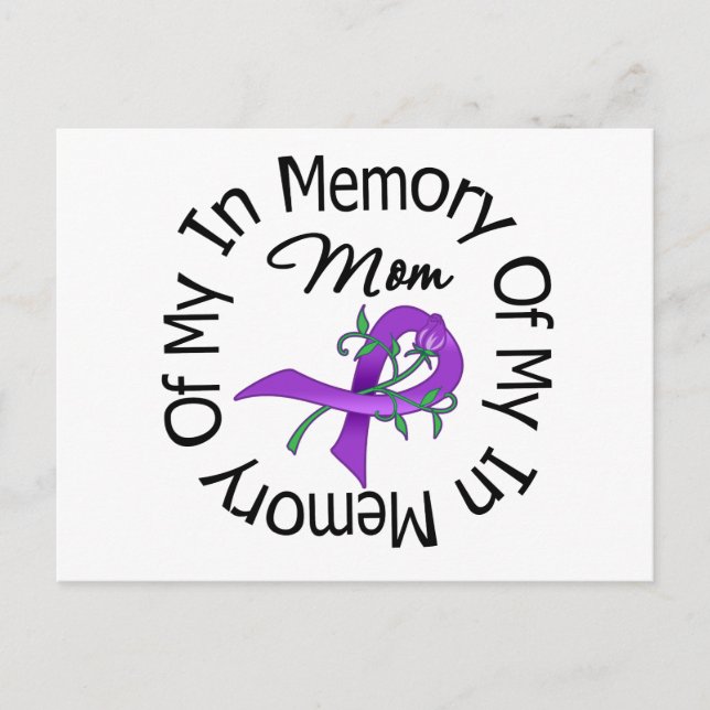 Pancreatic Cancer In Memory of My Mum Postcard (Front)