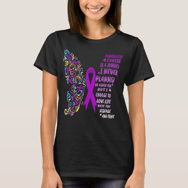 pancreatic cancer journey live life fight T-Shirt (Front)