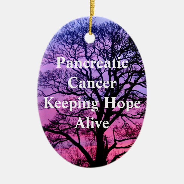 Pancreatic Cancer  Keeping Hope Alive ornament (Front)