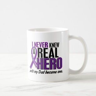 Pancreatic Cancer NEVER KNEW A HERO 2 Dad Coffee Mug