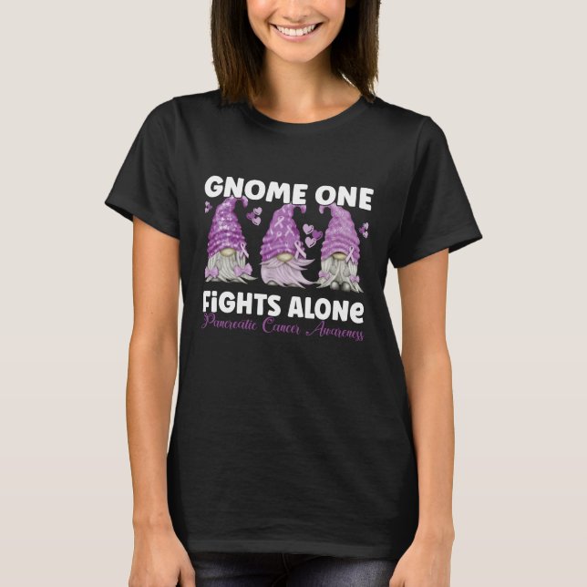 Pancreatic Cancer Purple Gnome T-Shirt (Front)