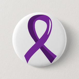 Pancreatic Cancer Purple Ribbon 3 6 Cm Round Badge