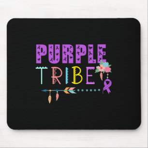 Pancreatic Cancer Purple Tribe Ribbon Awareness Wa Mouse Mat