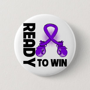Pancreatic Cancer Ready To Win 6 Cm Round Badge