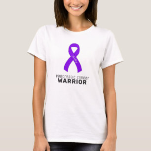 Pancreatic Cancer Ribbon White T-Shirt