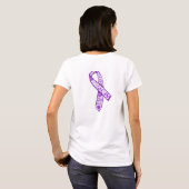 Pancreatic Cancer Slogans Ribbon T-Shirt (Back Full)