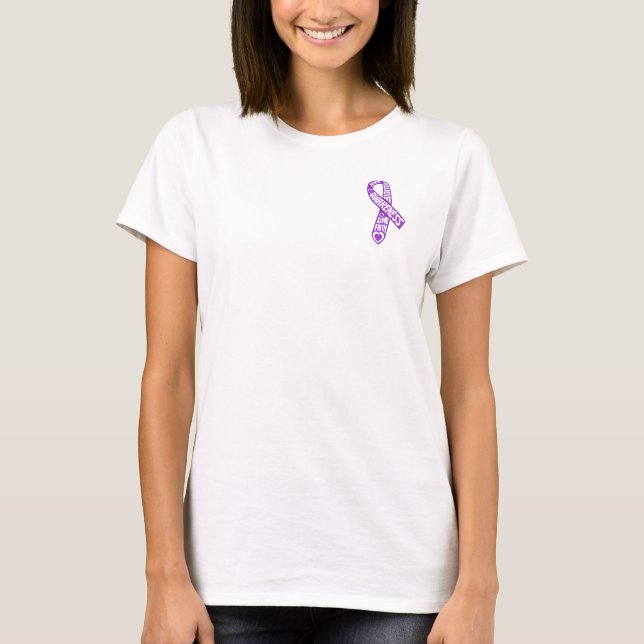 Pancreatic Cancer Slogans Ribbon T-Shirt (Front)