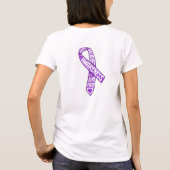 Pancreatic Cancer Slogans Ribbon T-Shirt (Back)