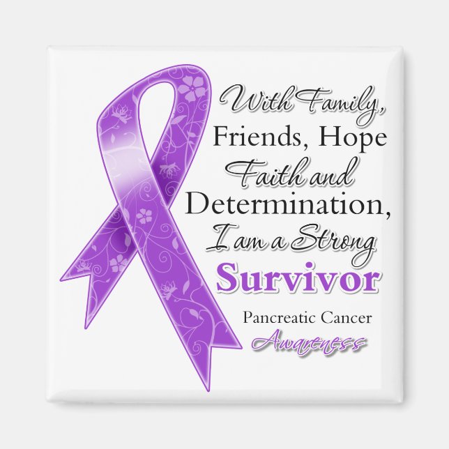 Pancreatic Cancer Support Strong Survivor Magnet (Front)