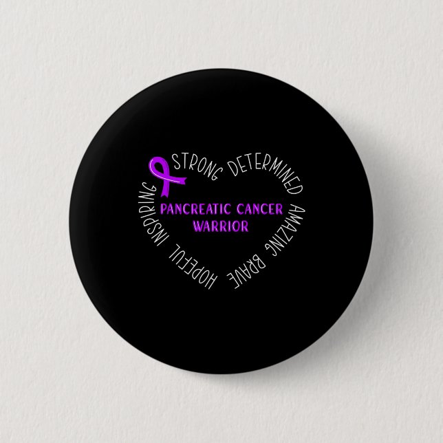 Pancreatic Cancer Warrior  6 Cm Round Badge (Front)