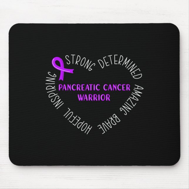 Pancreatic Cancer Warrior  Mouse Mat (Front)