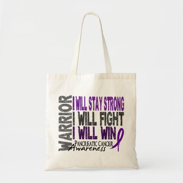 Pancreatic Cancer Warrior Tote Bag (Front)