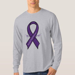 Pancreatic Cancer with Awareness Ribbon with Wings T-Shirt