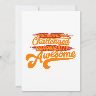 Pancreatically Challenged Chronically Awesome Gift Holiday Card