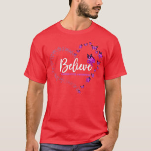 Pancreatitis Awareness Butterfly Believe T-Shirt