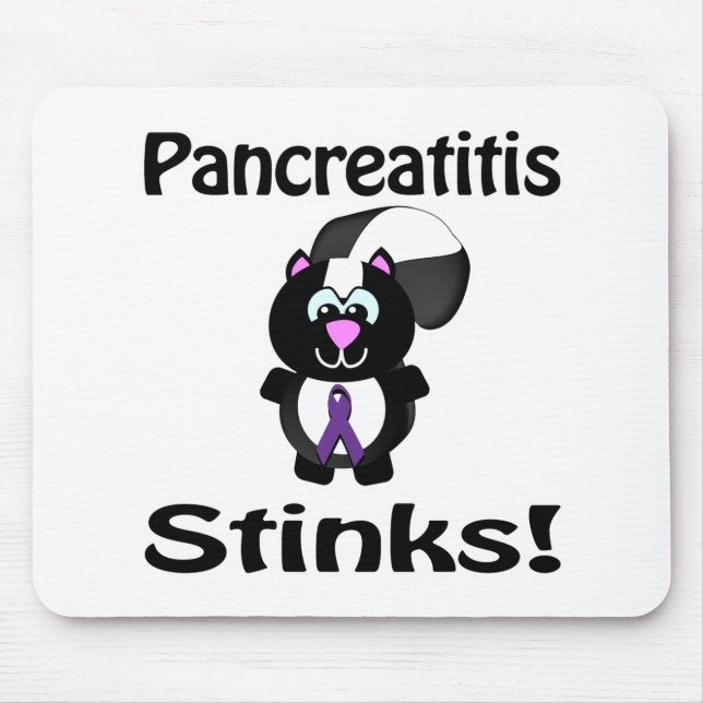 Pancreatitis Stinks Skunk Awareness Design Mouse Mat (Front)