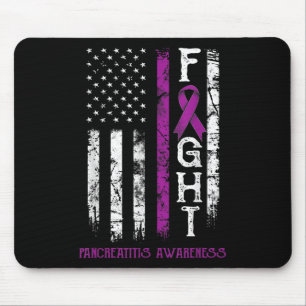 Pancreatitis Warrior Us Flag Mouse Mat