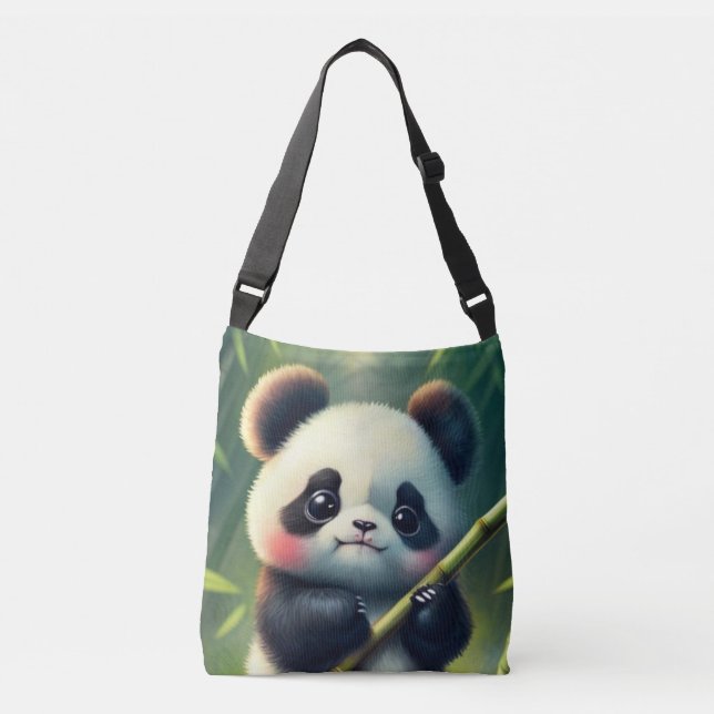 Panda (1 face) : crossbody bag (Front)