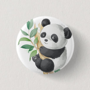Panda 3 Cm Round Badge