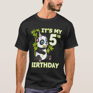 Panda 5Th I'M 5 Ns T-Shirt