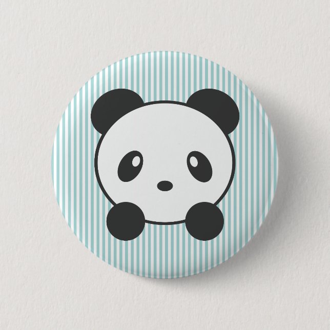 Panda 6 Cm Round Badge (Front)