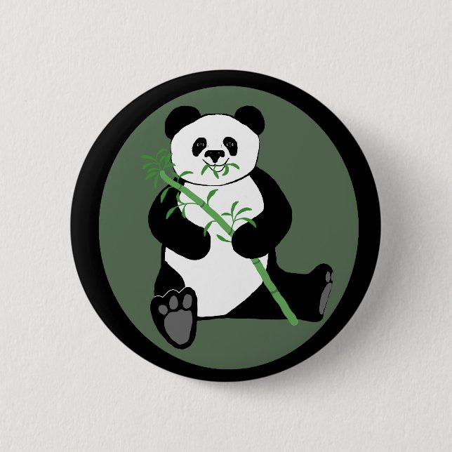 Panda 6 Cm Round Badge (Front)