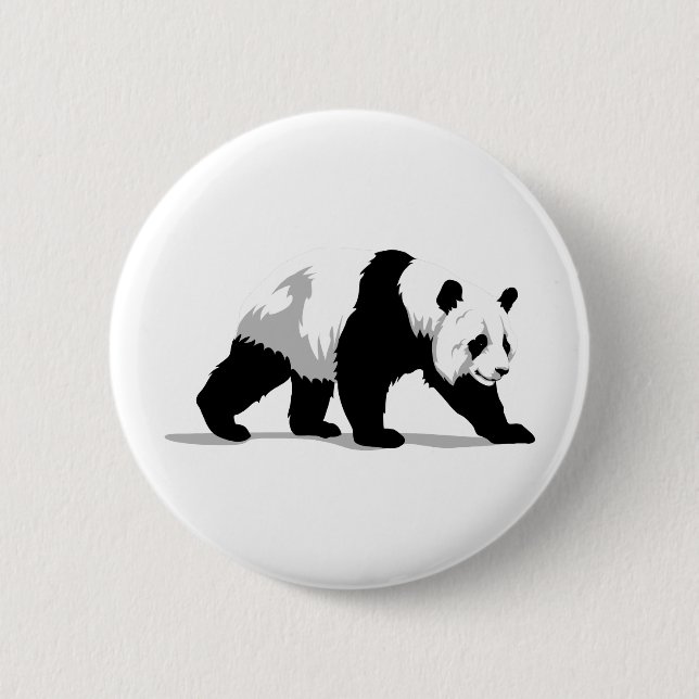 Panda 6 Cm Round Badge (Front)