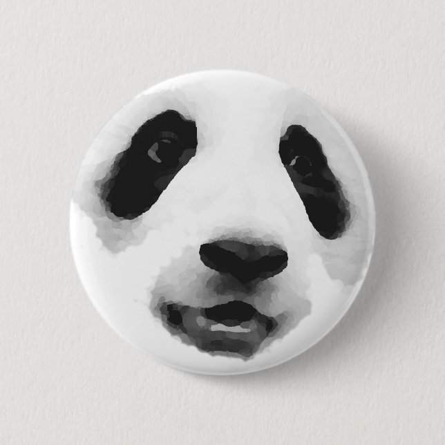 Panda 6 Cm Round Badge (Front)