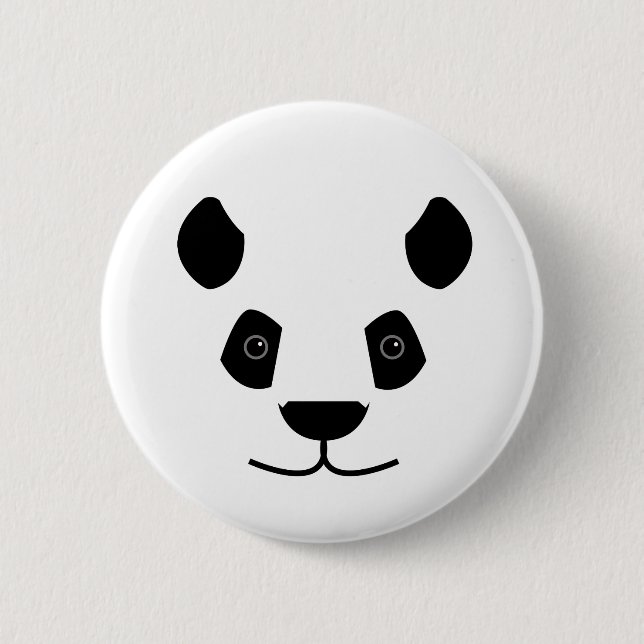 Panda 6 Cm Round Badge (Front)