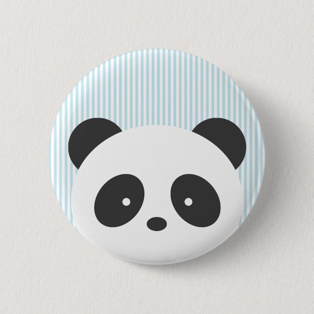 Panda 6 Cm Round Badge (Front)