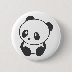 Panda 6 Cm Round Badge