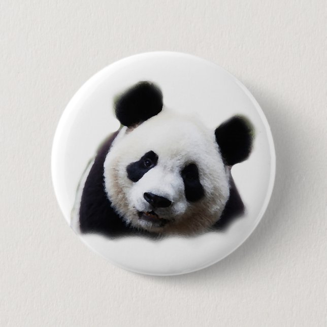 Panda 6 Cm Round Badge (Front)