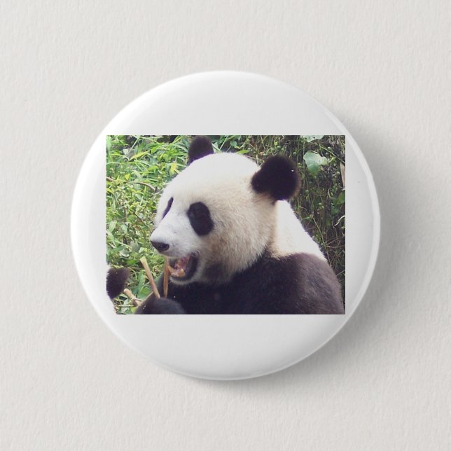 Panda 6 Cm Round Badge (Front)